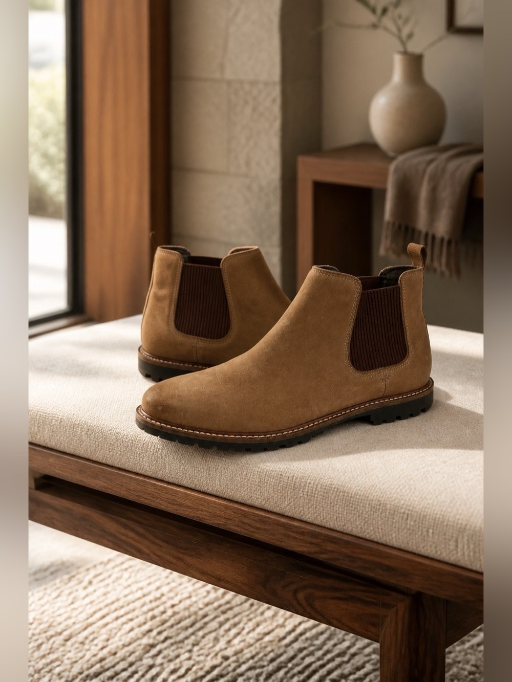 Cole Haan Men's Light Brown Suede Grand OS Boots - Picture 2 of 8